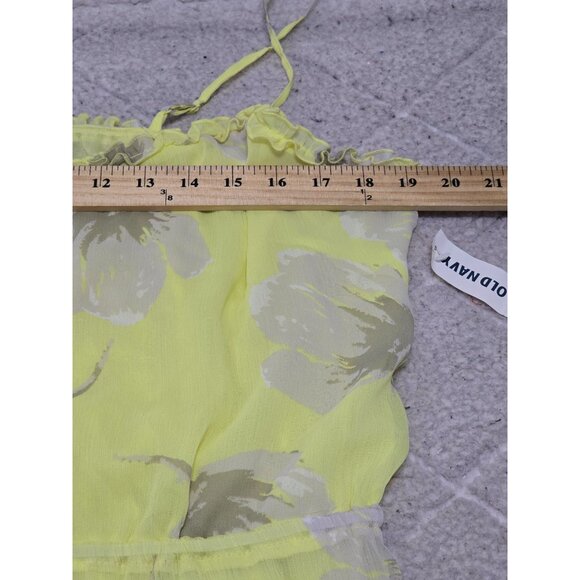 Old Navy XL Tall Yellow Floral Ruffle Camisole Dress 100% Polyester NWT‎ - Picture 11 of 14